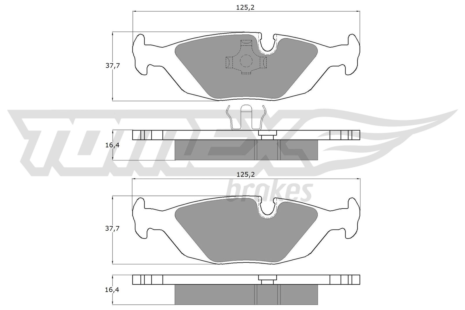 Sada brzdových platničiek kotúčovej brzdy TOMEX Brakes